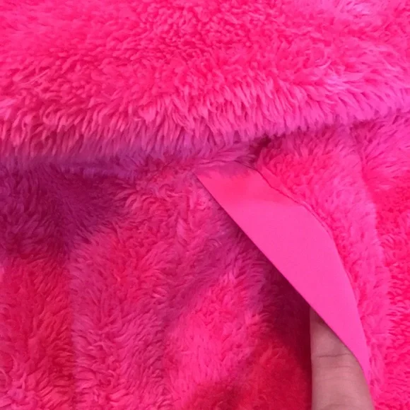 All In Motion Bright Pink Plush Fleece Fuzzy Jacket Quarter Zip Sz XS | NWT - Picture 5 of 7